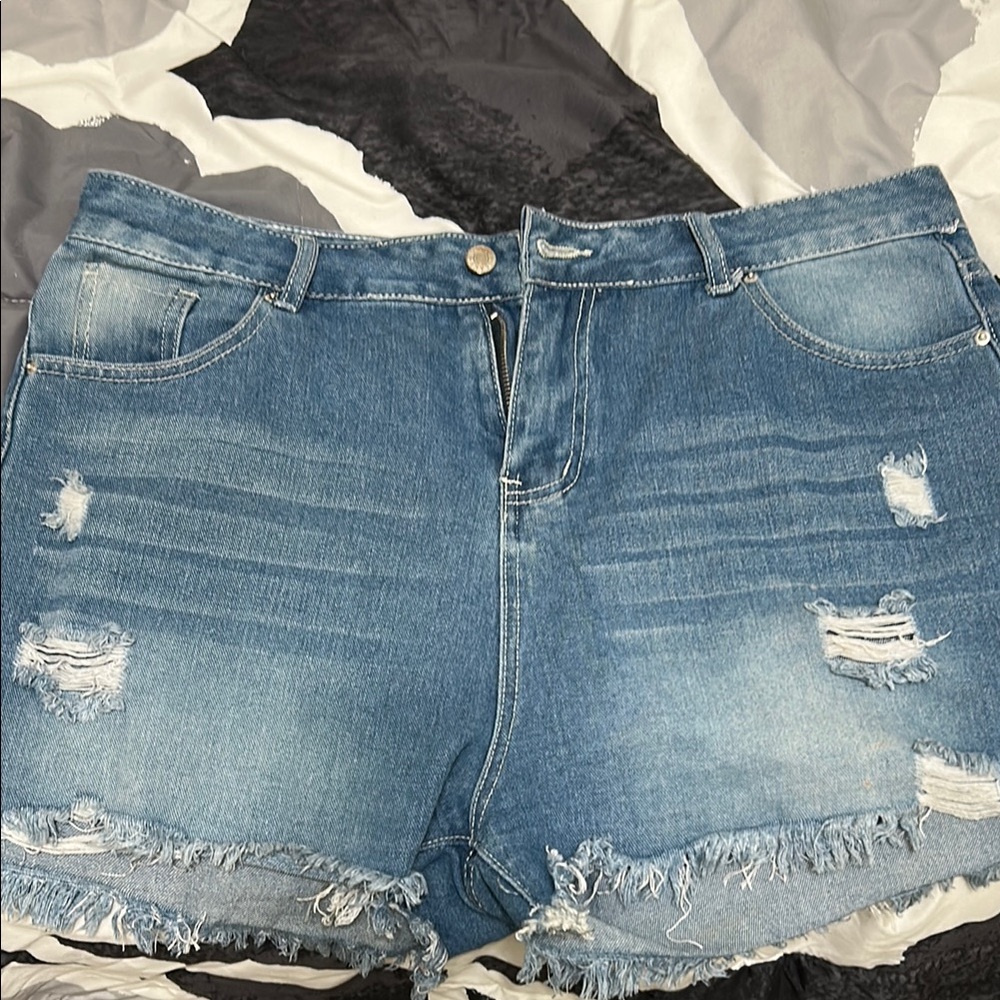 Denim Distressed Women's Shorts